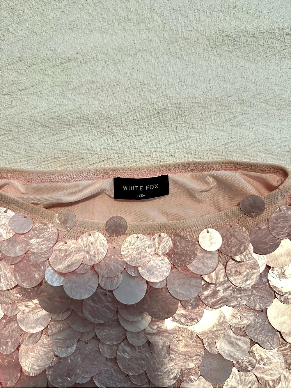 White Fox Boutique Shell Skirt in Pink - Picture 3 of 3